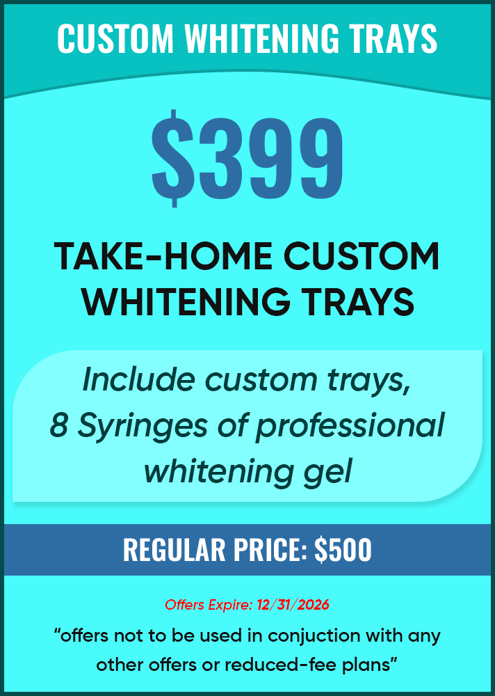 Custom Whitening Trays $199